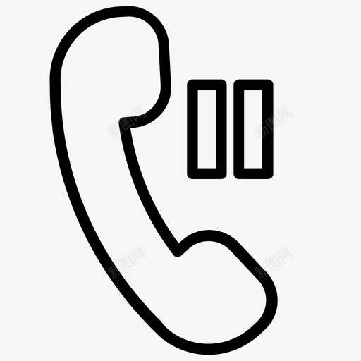 保持通话暂停等待图标svg_新图网 https://ixintu.com 保持通话 暂停 等待 等待电话