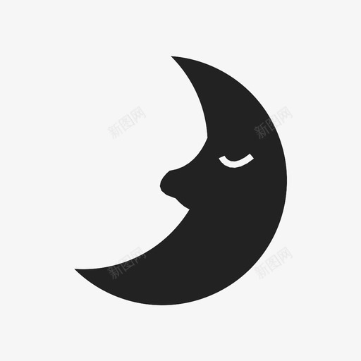 月亮万圣节月光图标svg_新图网 https://ixintu.com 万圣节 卫星 月亮 月光