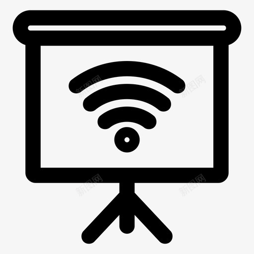 屏幕wifi显示投影演示图标svg_新图网 https://ixintu.com 屏幕wifi 屏幕投影仪 屏幕投影仪通知 屏幕解释 教学 显示投影 演示