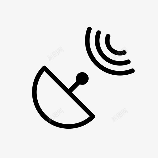 雷达天线通信图标svg_新图网 https://ixintu.com 信号 天线 网络 通信 雷达