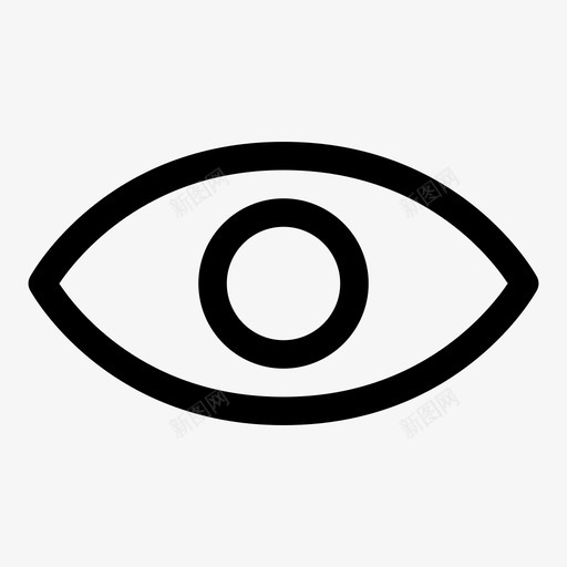 眼睛观察可见性图标svg_新图网 https://ixintu.com 可见性 眼睛 纯线条 观察 视觉
