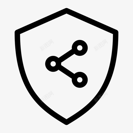 盾共享防病毒防御图标svg_新图网 https://ixintu.com 安全 安全徽章 盾共享 防御 防病毒