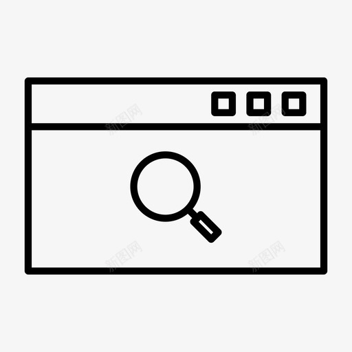 搜索结果浏览器查找图标svg_新图网 https://ixintu.com 互联网 搜索结果 查找 浏览器 网页设计