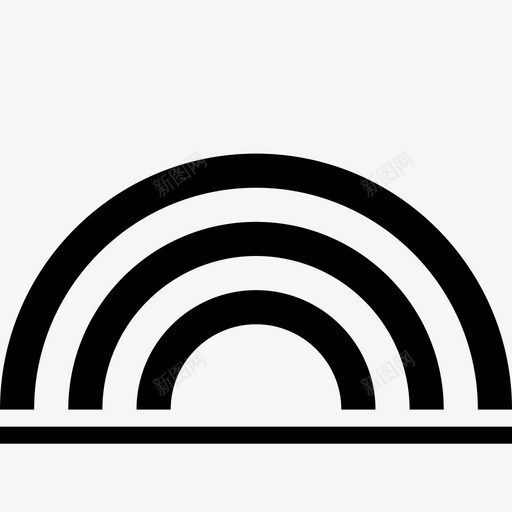 彩虹光太阳图标svg_新图网 https://ixintu.com 光 天气和灾难雕文 太阳 彩虹