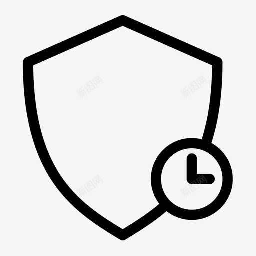 盾牌等待防御安全图标svg_新图网 https://ixintu.com 安全 安全徽章 安全检查 盾牌 盾牌等待 警告通知 防御