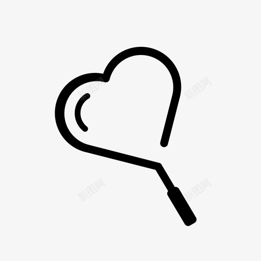 搜索收藏夹书签心形图标svg_新图网 https://ixintu.com 书签 心形 搜索图标 搜索收藏夹 放大镜