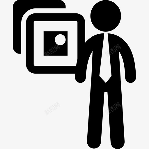 一个商人拿着一张照片站着人们商人图标svg_新图网 https://ixintu.com 一个商人拿着一张照片站着 人们 商人