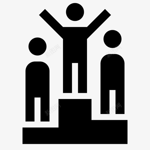 领奖台比赛奥运会图标svg_新图网 https://ixintu.com 人物 奥运会 比赛 获胜者 领奖台
