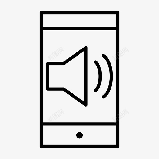 手机声音打开手机设备图标svg_新图网 https://ixintu.com 屏幕通知 手机 手机声音打开 扬声器 智能手机通知 触摸屏 设备 音量