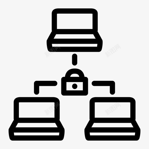 专用网络网络锁受保护图标svg_新图网 https://ixintu.com 专用网络 受保护 安全 搜索引擎优化 网络锁