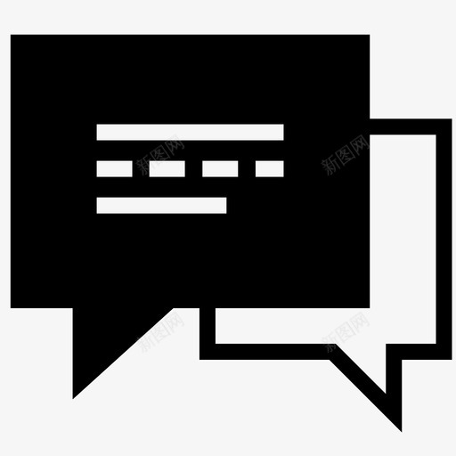会话聊天沟通图标svg_新图网 https://ixintu.com sea 会话 沟通 演讲 聊天 谈话 金融和中小企业
