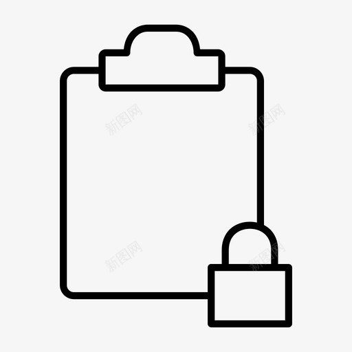 锁定剪贴板文档知识图标svg_新图网 https://ixintu.com 任务板 办公外设 夹板 文档 知识 锁定 锁定剪贴板