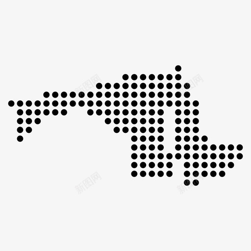 马里兰美国位置图标svg_新图网 https://ixintu.com 位置 地图 州 美国 美国州地图点 马里兰