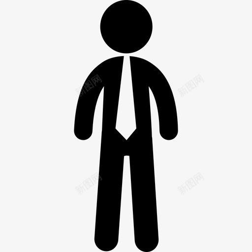 站在最前面打领带的商人人商人图标svg_新图网 https://ixintu.com 人 商人 站在最前面打领带的商人