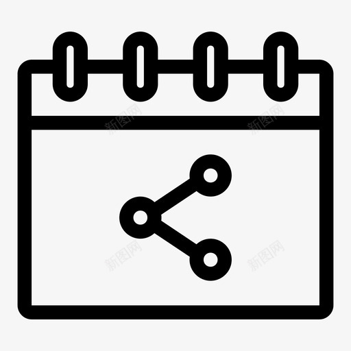 事件共享标记日历计划图标svg_新图网 https://ixintu.com 事件共享 任务提醒 挂历 标记日历 计划