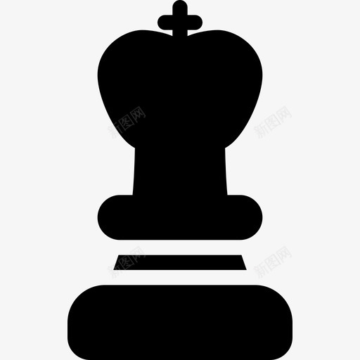 国王国际象棋王冠图标svg_新图网 https://ixintu.com 下棋 国王 国际象棋 游戏 王冠 象棋实心图标