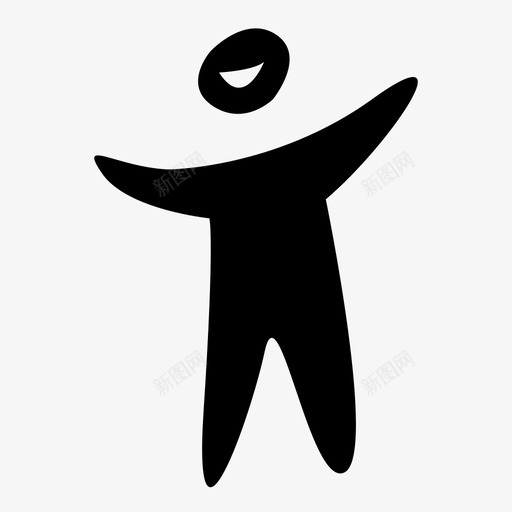 快乐的人欢呼问候图标svg_新图网 https://ixintu.com 人 伙计们 快乐的人 欢呼 问候