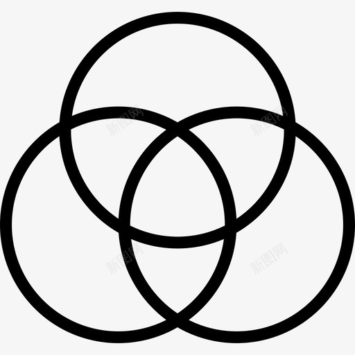 三个圆圈蓝色绿色图标svg_新图网 https://ixintu.com 三个圆圈 红色 绿色 蓝色 软件工具字形