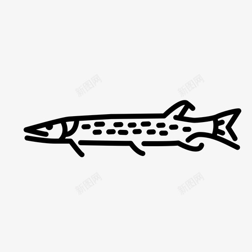 北梭子鱼食肉鱼类淡水图标svg_新图网 https://ixintu.com 北梭子鱼 微咸水 淡水 淡水生物 食肉鱼类