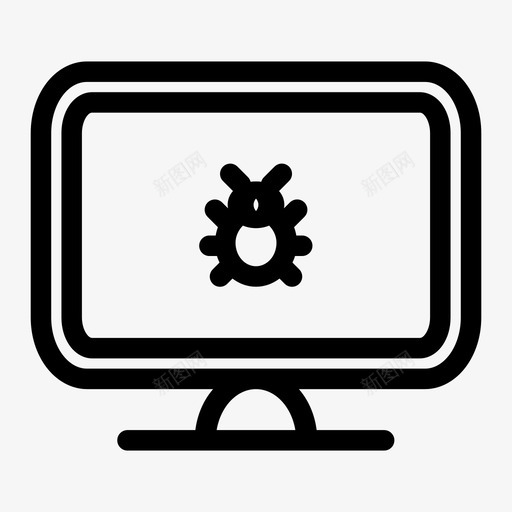 电脑窃听器恶意软件威胁图标svg_新图网 https://ixintu.com 威胁 恶意软件 电脑窃听器 病毒