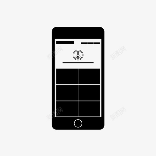 移动网站震颤缩略图图标svg_新图网 https://ixintu.com 悸动 振荡 智能手机 激增 爆发 社交 移动网站 缩略图 网页缩略图 震颤