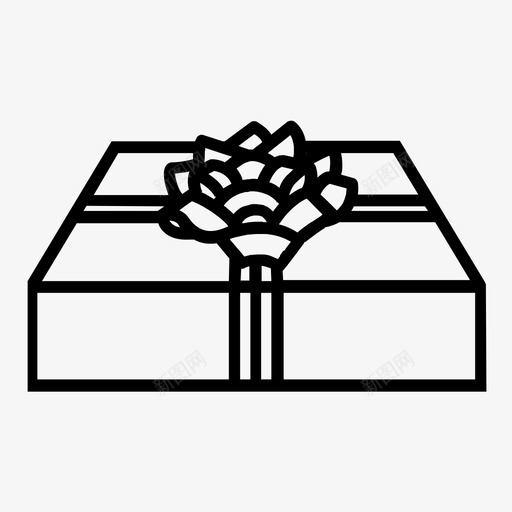 带蝴蝶结的盒子礼物丝带图标svg_新图网 https://ixintu.com 丝带 带蝴蝶结的盒子 礼物