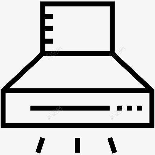 厨房油烟机炉灶抽油烟机图标svg_新图网 https://ixintu.com 厨具线条图标 厨房油烟机 器皿抽屉 家具 抽油烟机 排油烟机 灶具 炉灶 烹饪 饮食