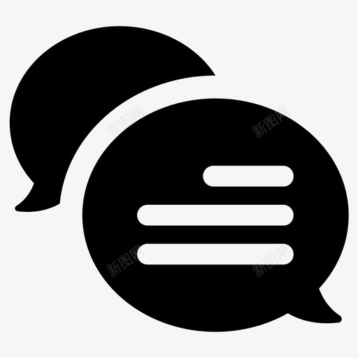 短信聊天对话图标svg_新图网 https://ixintu.com 交谈 信息 对话 沟通第二卷 短信 聊天