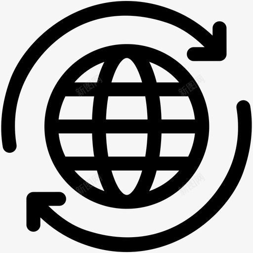 联机同步兼容标记图标svg_新图网 https://ixintu.com internet可爱图标 全局同步 兼容 刷新 加载箭头 处理箭头 服务 标记 联机同步 设置 选项