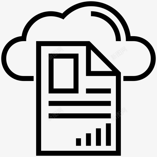 图表报告云图线图图标svg_新图网 https://ixintu.com 云图 云数据技术大纲图标 图表报告 在线图 线图