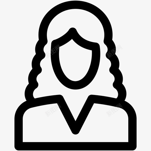 秘书无线潮汐图标svg_新图网 https://ixintu.com 个人助理 互联网 化身可爱的图标 女经理 徽章 无线 潮汐 秘书 脉冲 金发女孩