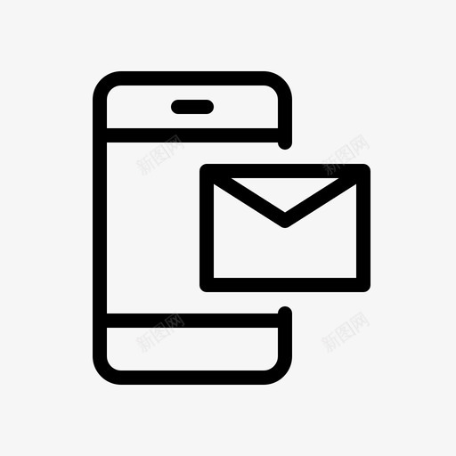 电子邮件应用程序信件图标svg_新图网 https://ixintu.com 信件 应用程序 手机 电子邮件 简单的手机图标 通知