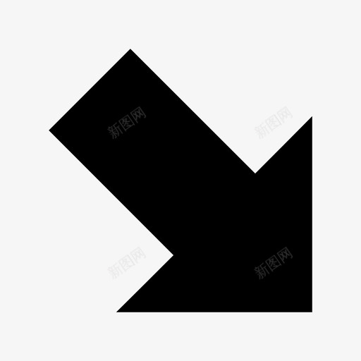 右下右对角箭头方向图标svg_新图网 https://ixintu.com 右下 右对角箭头 导航 方向