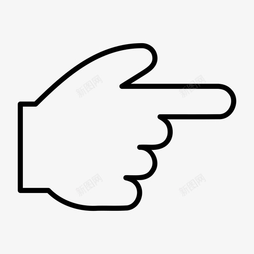 指向手手势下一个图标svg_新图网 https://ixintu.com 下一个 多媒体 手势 指向手 指针