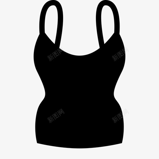 意大利面肩带女士衬衫图标svg_新图网 https://ixintu.com 上衣 女士 意大利面肩带 美女字形 衬衫