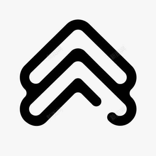 双箭头向上V形less图标svg_新图网 https://ixintu.com V形 less 双箭头向上 向上 导航 美学图标