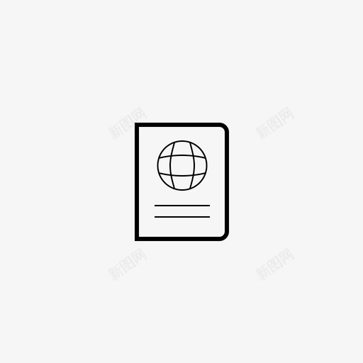 护照证件地球仪图标svg_新图网 https://ixintu.com 办公室65 地球仪 护照 旅行 证件 身份证