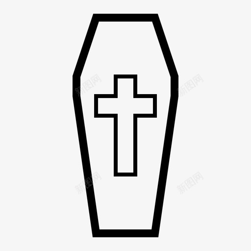 棺材墓地死人图标svg_新图网 https://ixintu.com 十字棺 墓地 棺材 死亡 死人 西方棺材