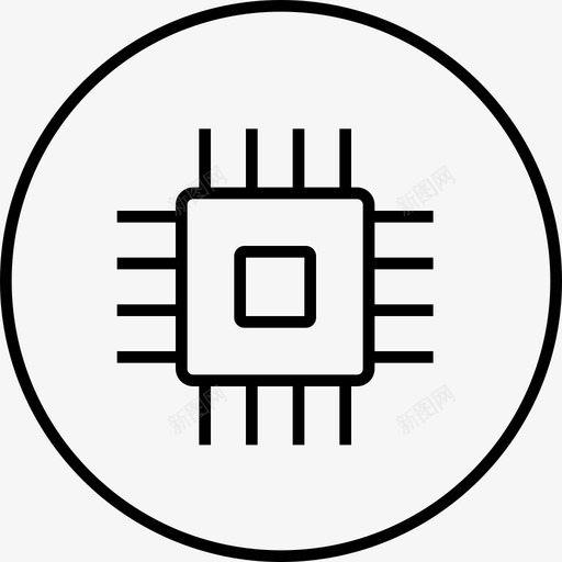 芯片元器件cpu图标svg_新图网 https://ixintu.com cpu 元器件 处理器 汽车服务线轮 硬件 芯片