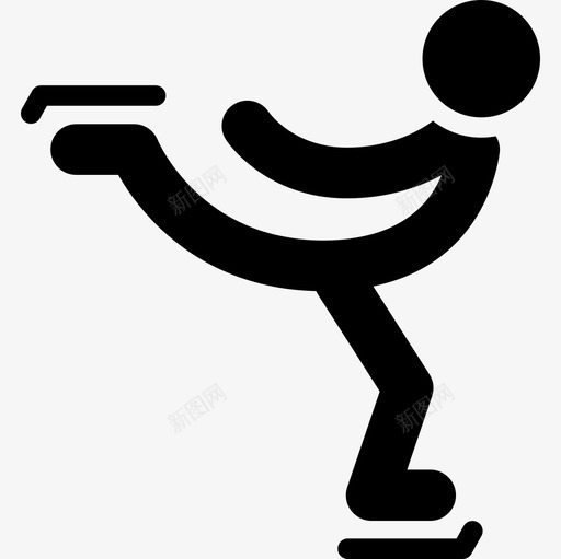 滑冰运动皮克图图标svg_新图网 https://ixintu.com 滑冰运动 皮克图