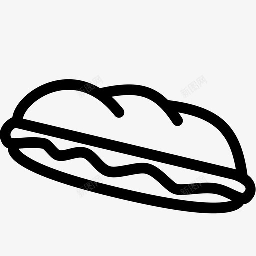 三明治面包快餐图标svg_新图网 https://ixintu.com banhmi dottie sub 三明治 快餐 面包