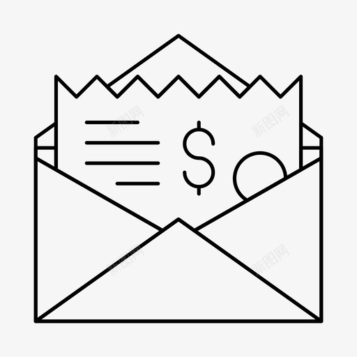 发票帐单单据图标svg_新图网 https://ixintu.com 付款 信封 单据 发票 帐单 收据