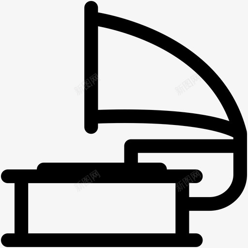 维克特罗拉留声机乐器图标svg_新图网 https://ixintu.com 乐器 婚礼和情人节可爱的图标 录音机 爱情 留声机 维克特罗拉