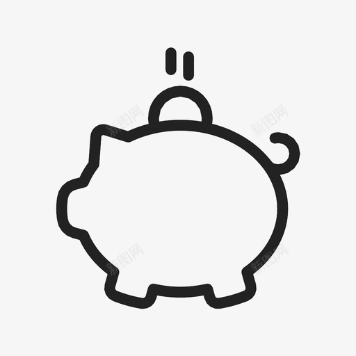存钱银行生意图标svg_新图网 https://ixintu.com 存钱 存钱罐 生意 银行