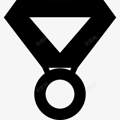 为获奖者形状奖项提供带丝带项链的奖章图标svg_新图网 https://ixintu.com 为获奖者 奖项提供带丝带项链的奖章 形状
