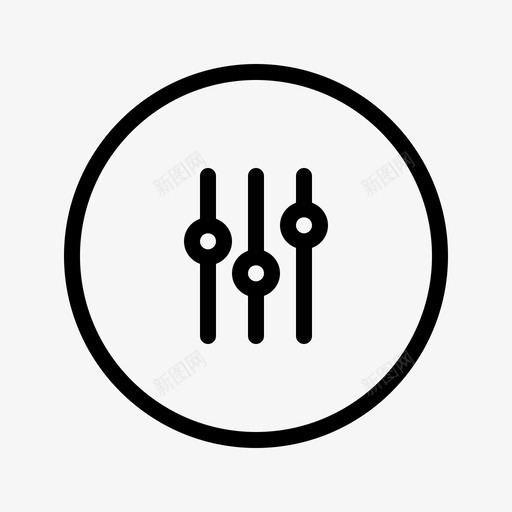 均衡器调整音频图标svg_新图网 https://ixintu.com 修改 均衡器 声音 录制 控制 设置 调整 音乐 音频