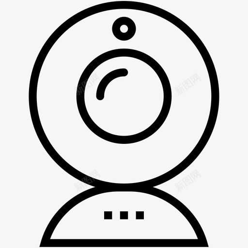网络摄像头电脑摄像头海洋图标svg_新图网 https://ixintu.com 海洋 现代商业线图标 电脑摄像头 网络摄像头 视频会议 视频聊天