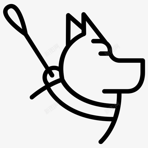 狗链动物德国牧羊犬图标svg_新图网 https://ixintu.com 动物 德国牧羊犬 狗链 美味的狗 训练