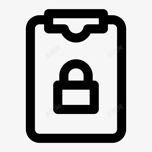 锁定任务板剪贴板记事本图标svg_新图网 https://ixintu.com 剪贴板 办公室 受保护 记事本 锁定任务板