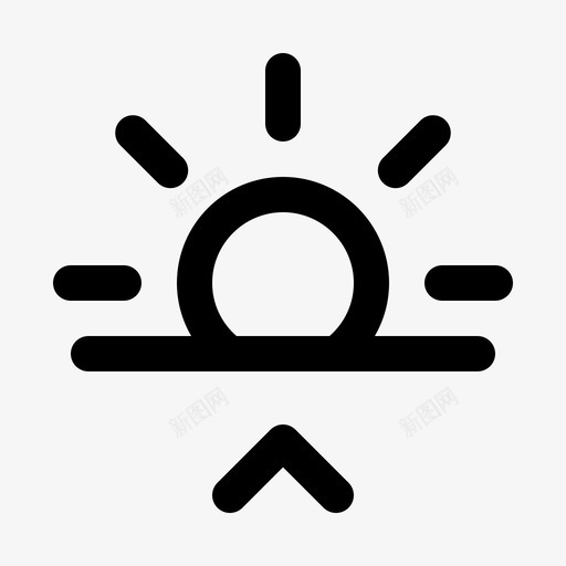 日出大气大气状况图标svg_新图网 https://ixintu.com 云 大气 大气状况 天气 日出 预报
